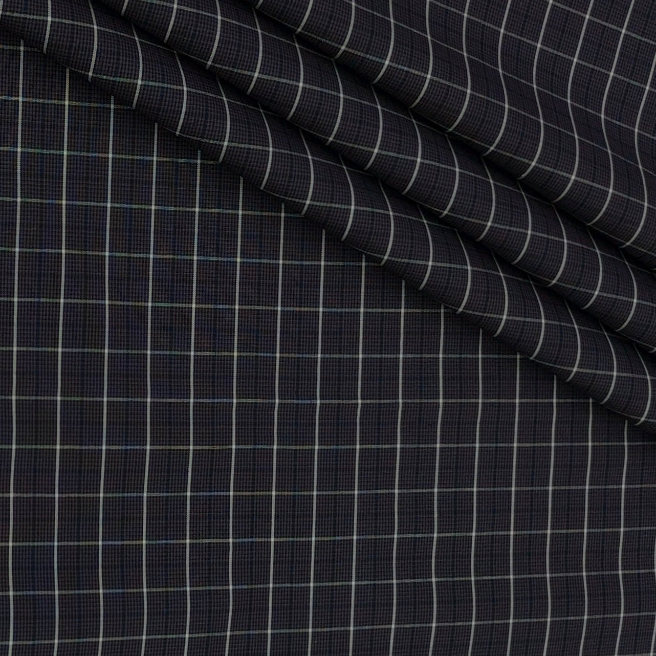 Shirt Fabric Donear Premium Giza Cotton Check Colour Brunette Brown